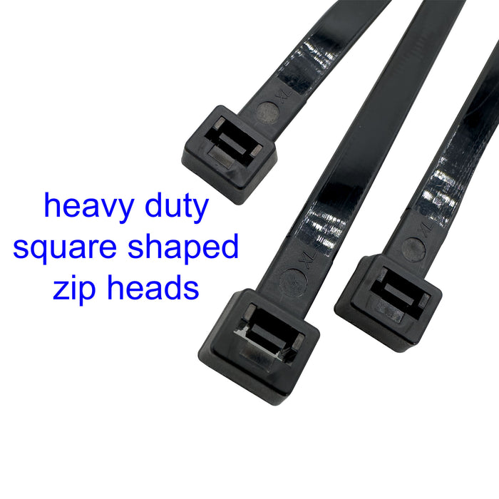 1003 100pk 11.8 inch Black Cable Zip Ties