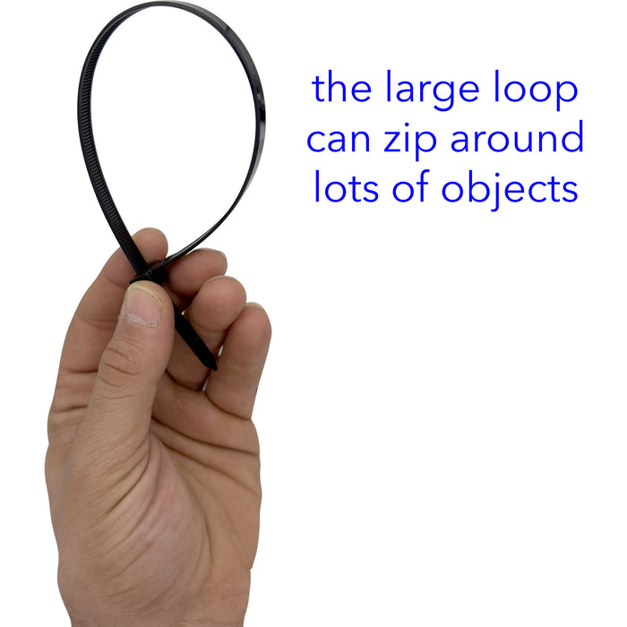 1003 100pk 11.8 inch Black Cable Zip Ties
