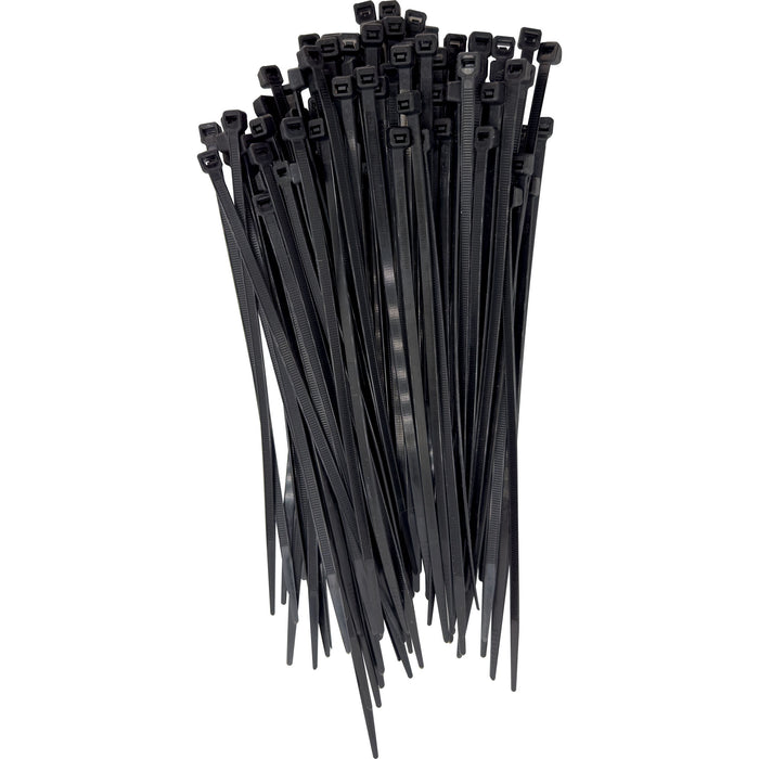 1007 100Pk UV Resistant 50 lb Black Cable Zip Ties