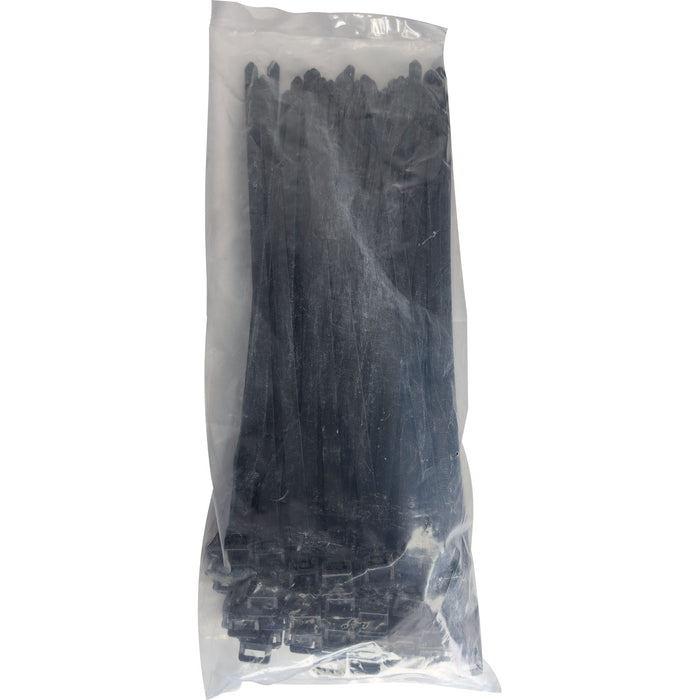 1018 Pk100 Jumbo 18 Inch 250lbs Black Zip Tie