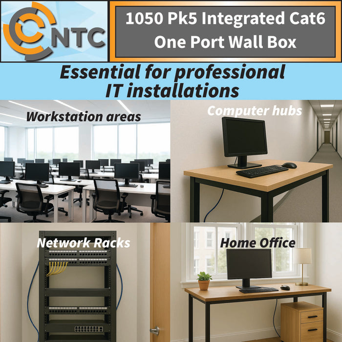 1050 Integrated Cat6 Jack Wall Box
