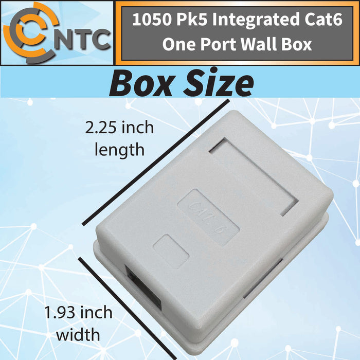 1050 Integrated Cat6 Jack Wall Box