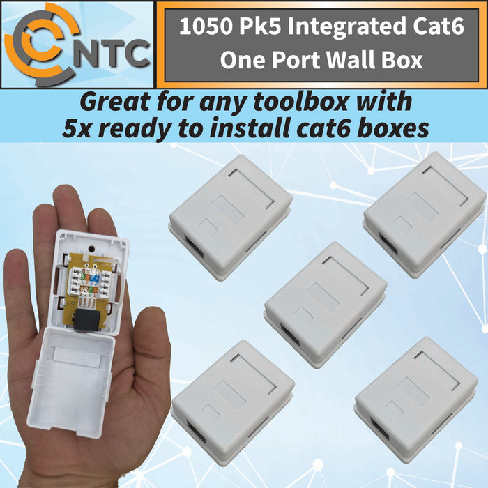 1050 Integrated Cat6 Jack Wall Box