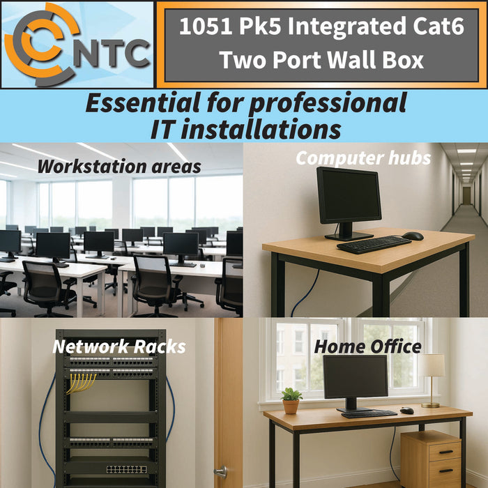 1050 Integrated Cat6 Jack Wall Box