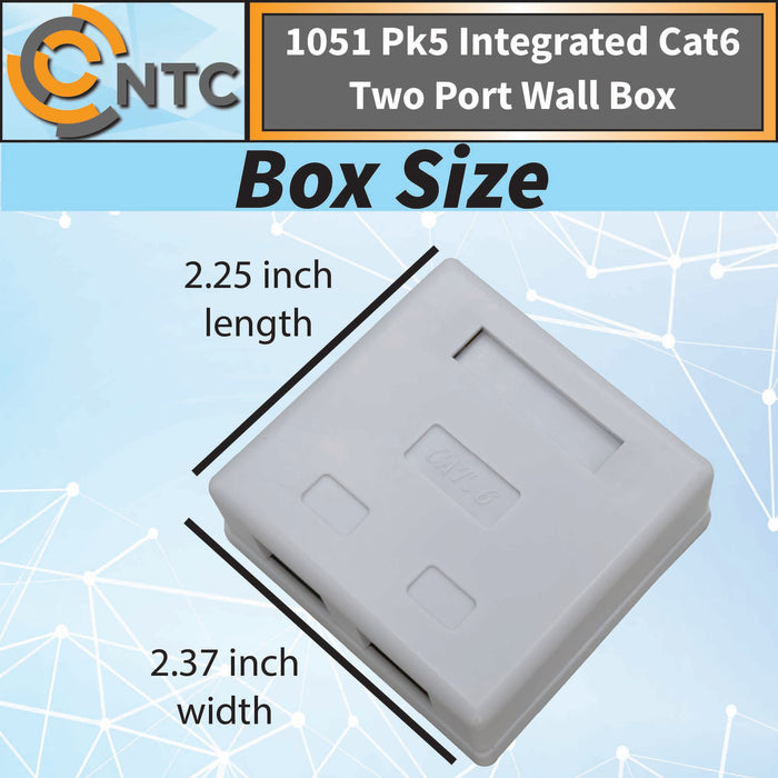1050 Integrated Cat6 Jack Wall Box