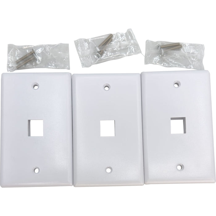 1002 Single Gang RJ 45 Wall Plate
