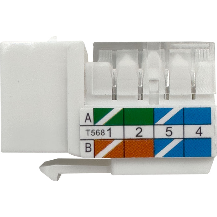 1200 Single Gang Single Port with Cat6 Keystone White Wallplate