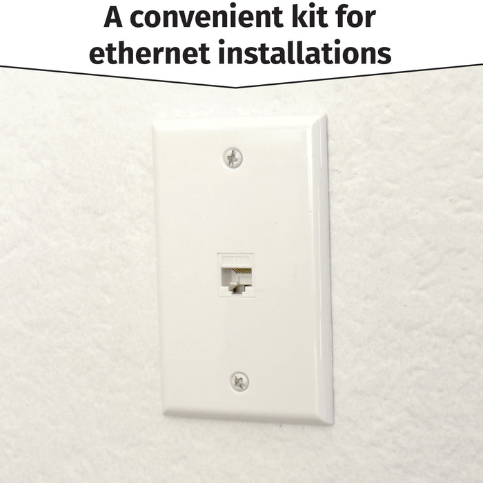 1251 Single Gang one port White Gloss Combo Kit