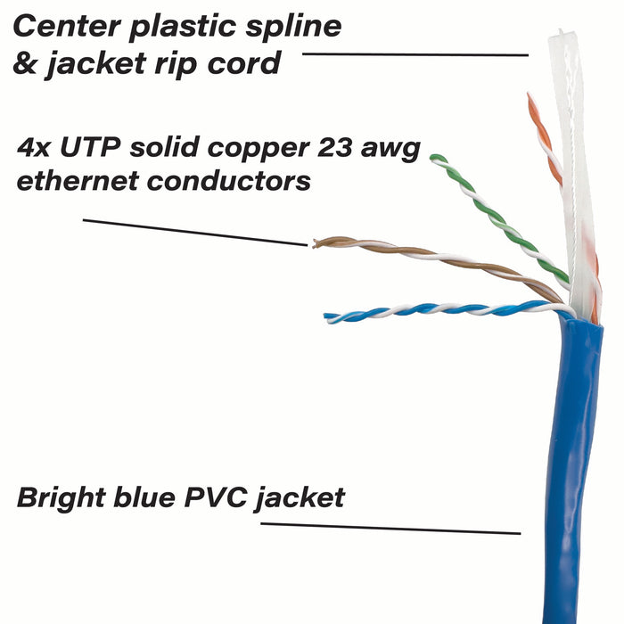2200 Cat6 UTP 23 AWG Blue Cable