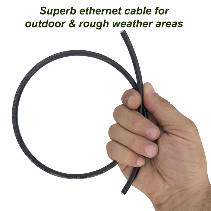 2100 Cat6 BC Outdoor Direct Burial ETL CMX Cable Black
