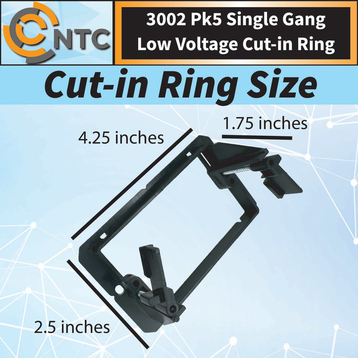 3002 Pk5 Single Gang Low Voltage Cut In Ring