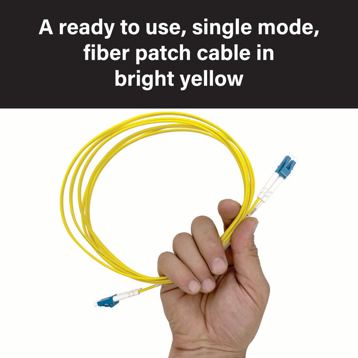 5003 9 125 Single Mode Yellow LC UPC Duplex Fiber Patch Cable
