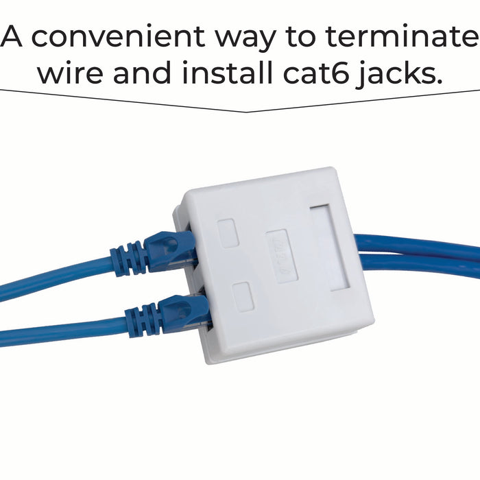 1051 Integrated Cat6 Jack Two Port Wall Box