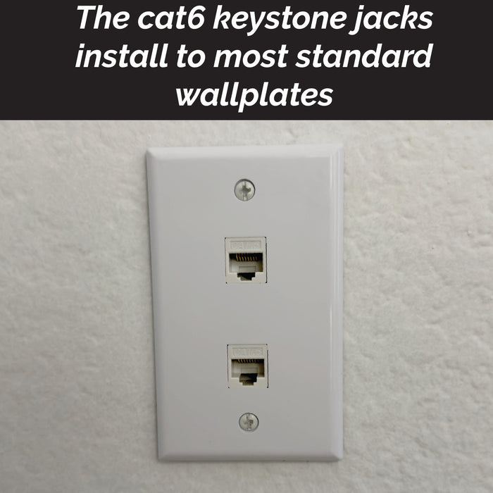 1410 Self Terminating Cat 6 Keystone Jack White