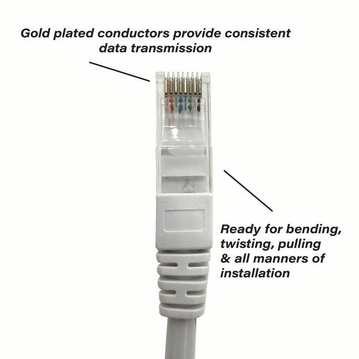 2022 Cat6 Patch Cable White