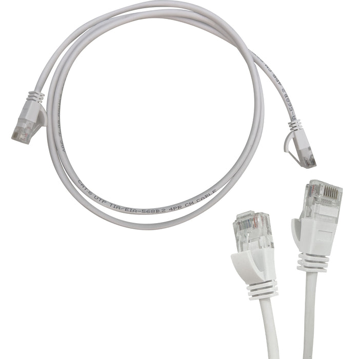 2250 Cat6a Short Boot White 1 Meter Patch Cable